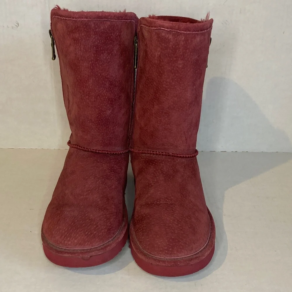 Lam Women Pink Suede Boots Size 6